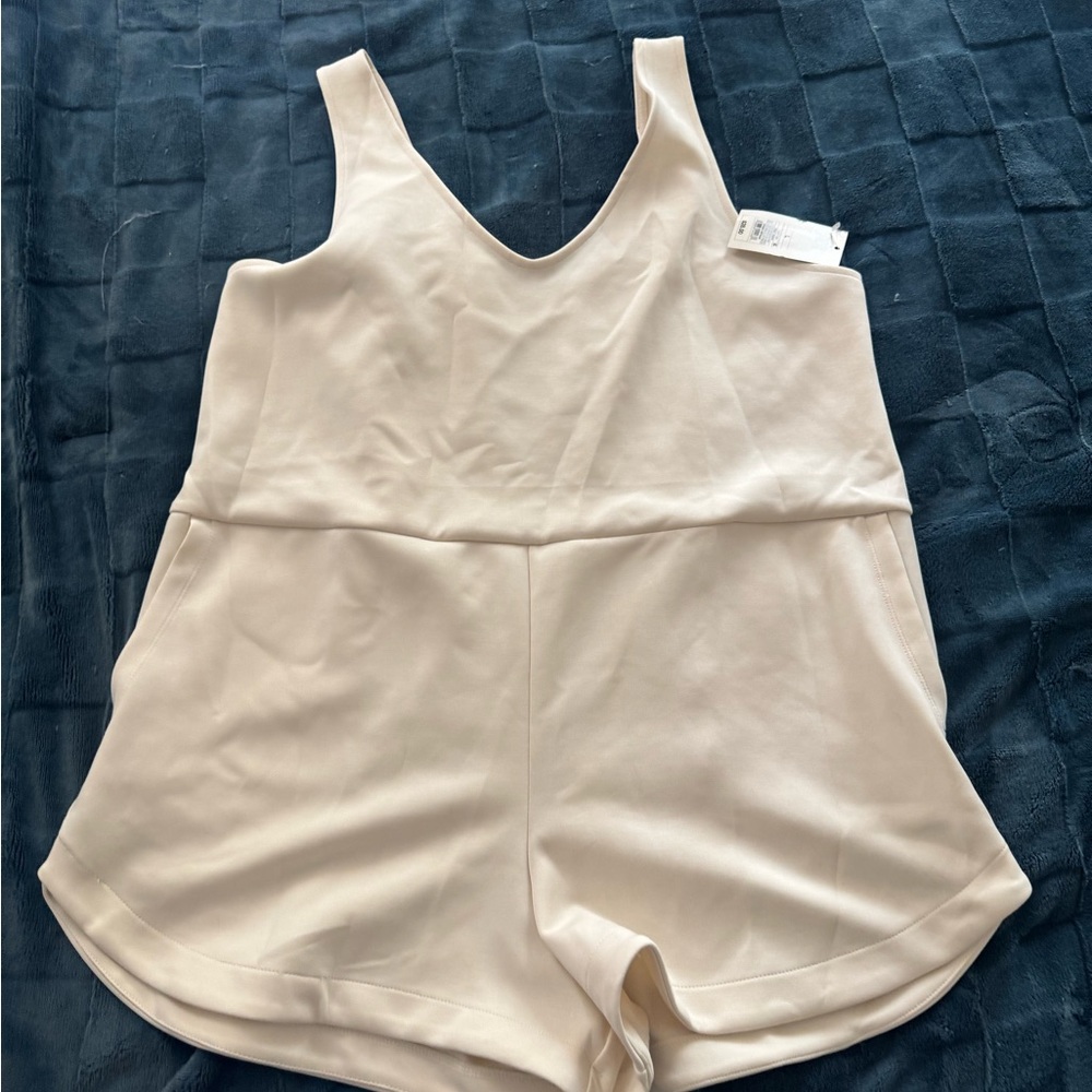 A New Day Cream Sleeveless Romper